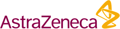 AstraZeneca company logo with stylized yellow ‘AZ’ symbol on the right.