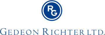 Gedeon Richter LTD. company logo with stylized initials RG inside a circle.