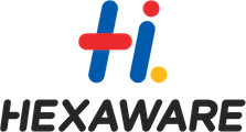 Hexaware company logo featuring stylized letters ‘Hi’ above the word HEXAWARE.