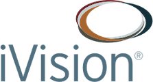 iVision brand logo featuring the text ‘iVision’ with a stylized oval shape above.