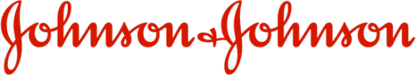 Johnson & Johnson logo in red cursive script.