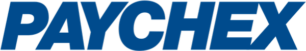 Paychex logo with bold blue uppercase lettering.